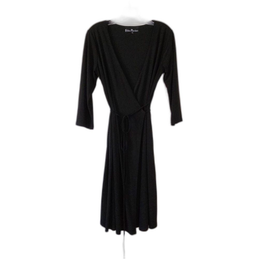 ELLEN PARKER Classic Wrap Stretchy Dress Medium